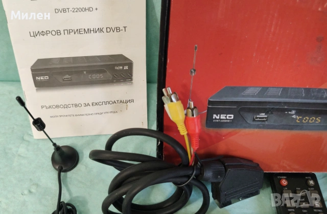 Приемник декодер и антена за ефирна цифрова телевизия NEO DVBt-2200 HD Tuner тунер, снимка 3 - Приемници и антени - 54865950