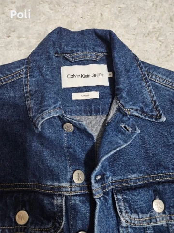 Късо дънково яке Calvin klein, снимка 2 - Якета - 54564047