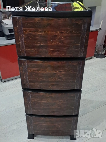 Пластмасов шкаф с четири чекмеджета 45/90/35см, снимка 6 - Шкафове - 55215905