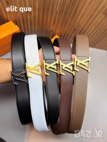 колани от естествена кожа в кутия Louis Vuitton , снимка 2 - Колани - 55456704