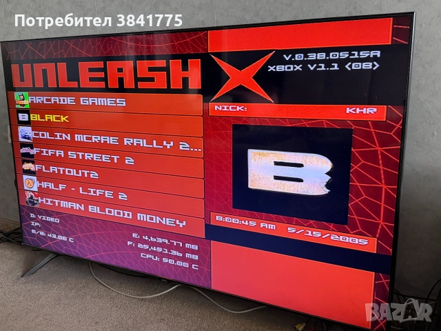 Xbox Original Crystal Edition 80GB употребявана конзола с 4 контролера, снимка 3 - Xbox конзоли - 55035034