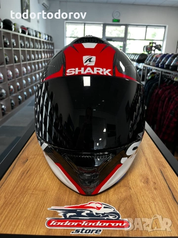 Мото каска SHARK SPARTAN CARBON RAVE ,вградени очила,S 55-56см 330.54 лв. / 169 €, снимка 4 - Аксесоари и консумативи - 55094245