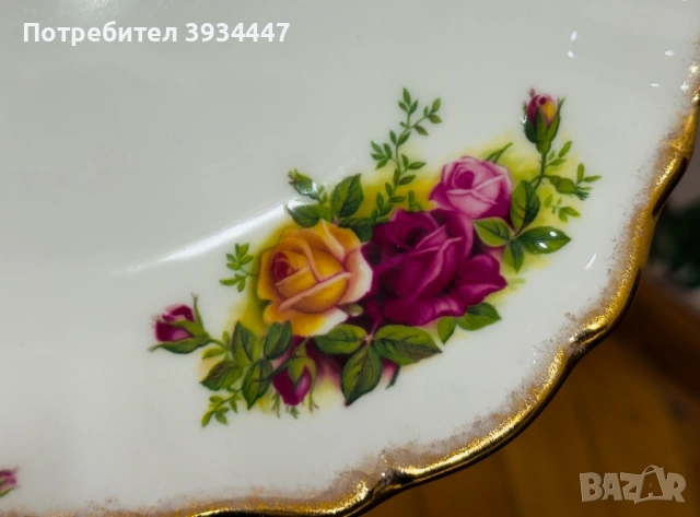 Кръгло плато Royal Albert-Old Country Roses, снимка 6 - Чинии - 53963301