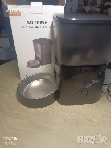 Автоматична хранилка за домашни любимци - Rojeco 2L Automatic Pet Feeder Button Version (черен) , снимка 3 - За котки - 55404715