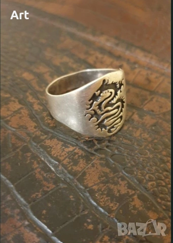 Сребро 925 пръстен с дракон , снимка 4 - Пръстени - 33770785