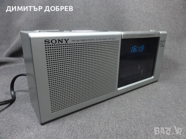 СТАР РЕТРО ТРАНЗИСТОР РАДИО ЧАСОВНИК SONY ICF-C20W, снимка 3 - Радиокасетофони, транзистори - 54476990
