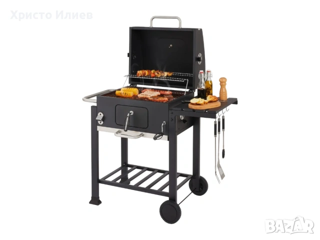 Барбекю на дървени въглища с колела  за градината Grillmeister