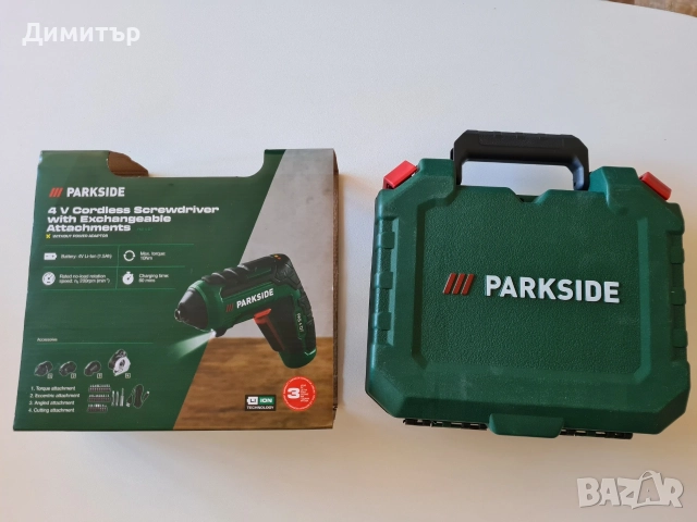 Чисто нова акумулаторна отвертка Parkside 4V с приставки, снимка 4 - Винтоверти - 55104297