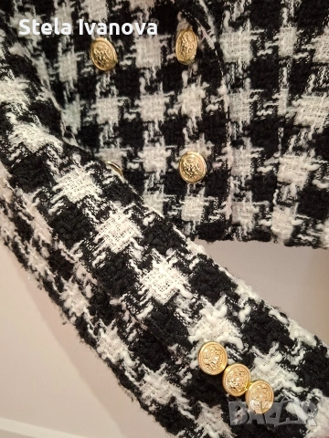 Пепитено сако/блейзър в стил Chanel, снимка 2 - Сака - 54438379