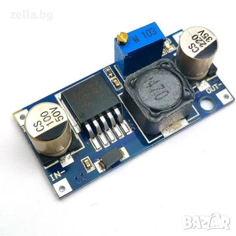 Комплект 5 броя DC-DC понижаващи модула LM2596S, 3A Buck Converter, регулируеми 4-35V 10392, снимка 11 - Друга електроника - 54691979