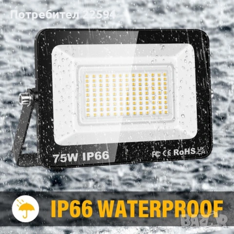 LED прожектор 75W, снимка 2 - Прожектори - 54792245