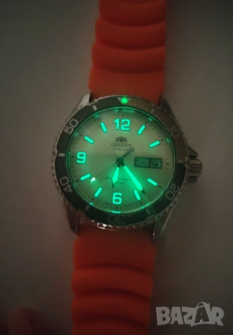 Автоматичен дайвър Orient Mako III Kamasu RA-AA0821S19B САПФИР + ВТОРА каишка, бартер, снимка 7 - Мъжки - 55224269