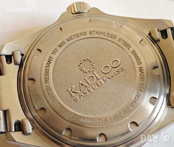 KADLOO Basel Swiss OCEN DATE automatic eta sapphire wr 300m, снимка 9 - Мъжки - 54916820