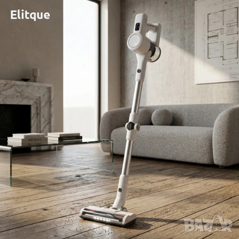 Безжична вертикална прахосмукачка с LED дисплей и мощност 16 000 Pa