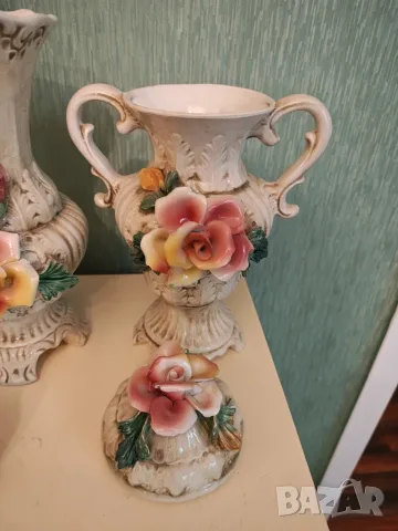 Capodimonte  порцеланов комплект стара ръчна изработка , снимка 3 - Декорация за дома - 55303678