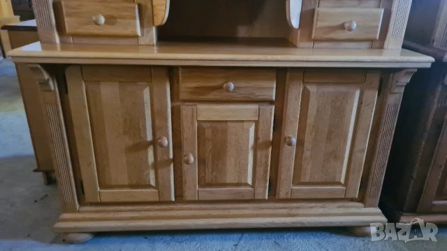 Уникален масивен бюфет в рустикален стил – Бижу за Вашия дом!, снимка 6 - Секции и витрини - 54202926