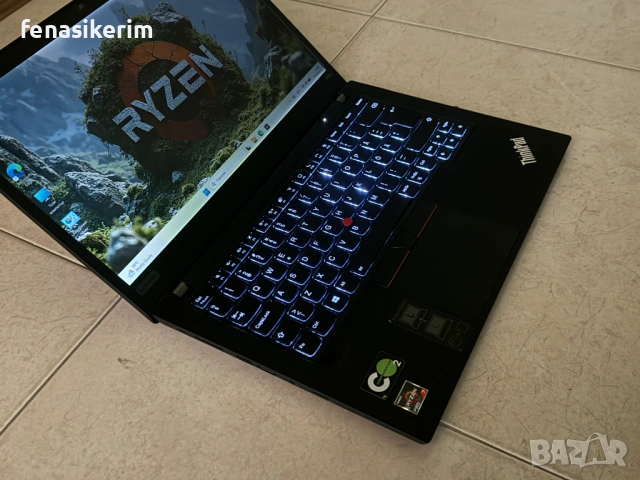 14' TOUCH Full HD Ryzen 7 PRO 4750u Lenovo ThinkPad P14s Gen 1 16GB DDR4/512GB NVMe/Radeon/Бат 6ч, снимка 6 - Лаптопи за игри - 50581632