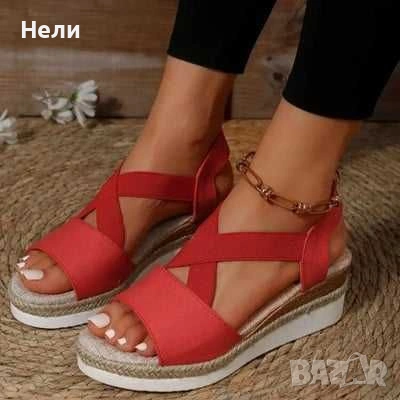 Дамски сандали с ластици - 5 цвята, снимка 6 - Сандали - 54432091