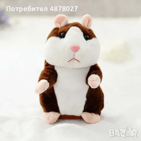 Рико - Говорещият хамстер - Цвят: Сив , Кафяв!/ Материал: плюш и ABS пластмаса + моторен механизъм; , снимка 5 - Плюшени играчки - 55496634