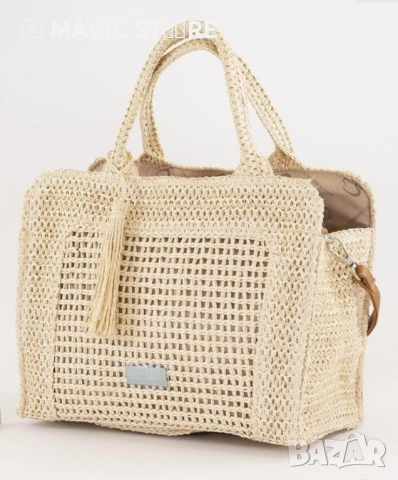 Дамска плетена чанта от еко кожа текстил, снимка 2 - Чанти - 54172649