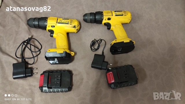 Винтоверт DeWalt с преход и преправени батерии