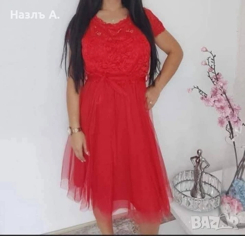 Рокля с тюл и дантела, снимка 7 - Рокли - 54411058