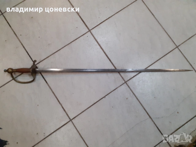 Автентична френска офицерска сабя,рапира,шпага от началото на 19 век, снимка 4 - Антикварни и старинни предмети - 54844823