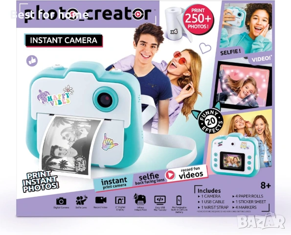 Canal Toys Photo Creator камера за моментално печатане – снимки, селфита и видео – термохартия за 25, снимка 2 - Друга електроника - 54607892