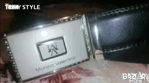 MONIKA VALENTINO Оригинал Италиански Дамски Автоматичен Колан Изцяло от Естествена Кожа 120см