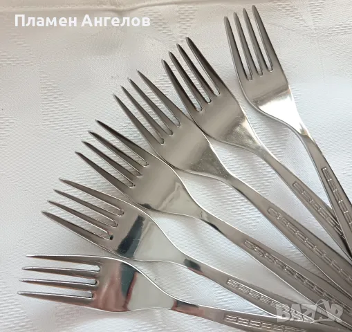 Комплект от 6 броя вилици "Сърп и чук" Велико Търново , снимка 6 - Прибори за хранене, готвене и сервиране - 55438472