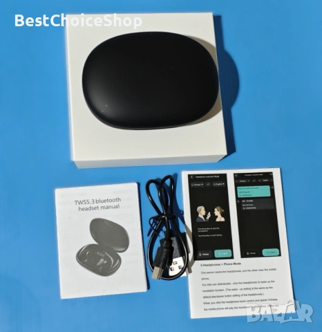 Безжични слушалки с AI превод 2 в 1 - превод в реално време, снимка 2 - Слушалки, hands-free - 54181932