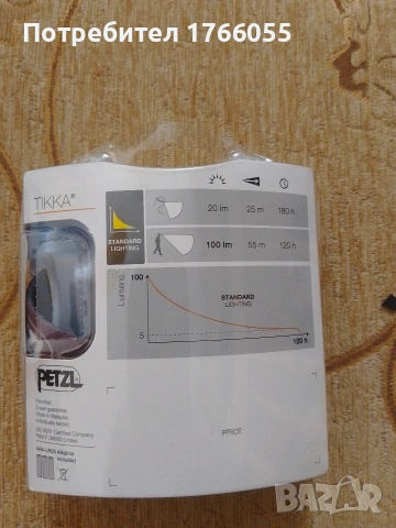 Челник Petzl Tikka 100 lumens, снимка 2 - Къмпинг осветление - 55229101