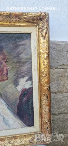 🎨✨ ВПЕЧАТЛЯВАЩ ЖЕНСКИ ПОРТРЕТ – МАСЛЕНА ЖИВОПИС В БОГАТА РАМКА В БАРОКОВ СТИЛ ✨🎨, снимка 12 - Антикварни и старинни предмети - 55304497