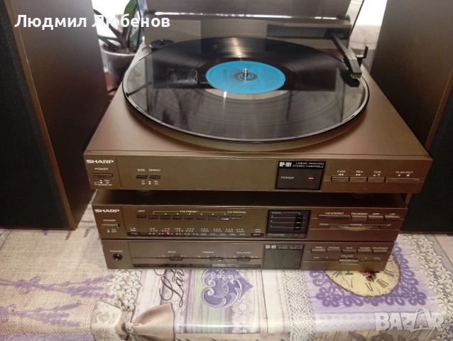 комплект Грамофон,рeсийвър и тонколони Sharp, снимка 2 - Аудиосистеми - 54247974