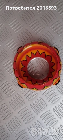 Стъклен ръчно рисуван свещник, снимка 5 - Декорация за дома - 54216184