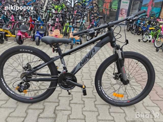 BG Алуминиев велосипед 24" NINJA черен, снимка 2 - Велосипеди - 54334864