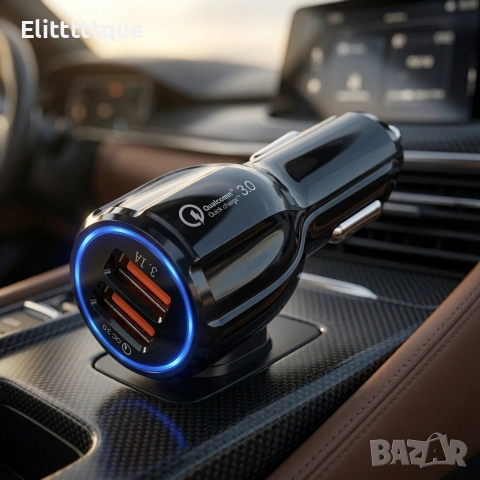 Автомобилно зарядно Quick Charge 3.0 с 2 USB порта , снимка 6 - Друга електроника - 54982151