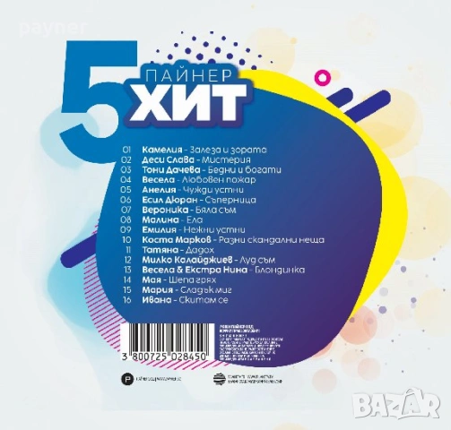 Пайнер хит 5, снимка 2 - CD дискове - 54736448