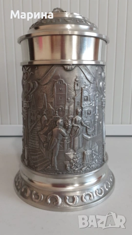 Халба от калай 700 мл,  Antik*Vintage #136, снимка 3 - Антикварни и старинни предмети - 54539495
