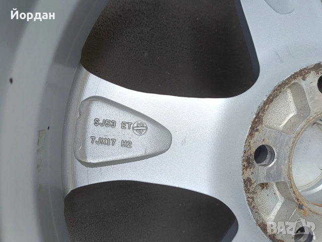 Алуминиеви джанти 17 ' цола с датчици 5x114,3 Хюндай / HYNDAI MAZDA KIA ET45 7J , снимка 11 - Гуми и джанти - 54182588