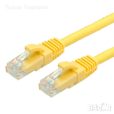 мрежов кабел LAN UTP Patch Cat. 6 0.5 метра жълт