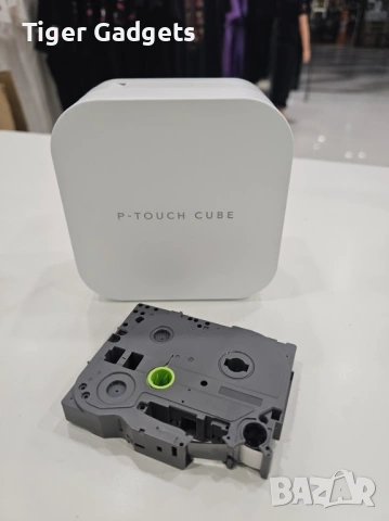 Етикетен принтер Brother P-touch CUBE PT-P300BT Bluetooth, термотрансферен печат, бял, снимка 5 - Принтери, копири, скенери - 54379081