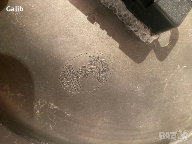 Калаени старинни предмети, часовник, свещник, чайник, подложки за чаши, снимка 4 - Антикварни и старинни предмети - 54058316