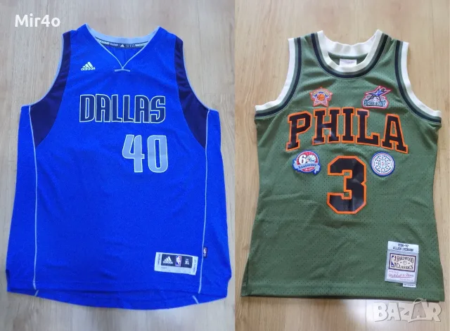 баскетболен потник dallas mavericks barnes/philadelphia 76ers allen iverson nba мъжки оригинал XL/S