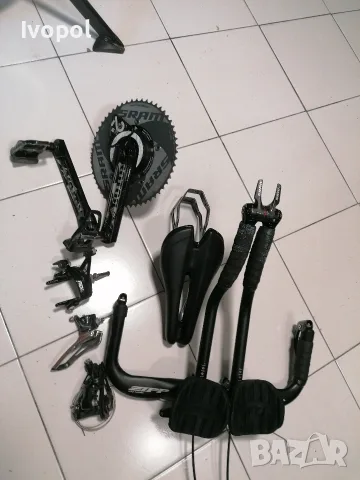 Шосеен ТТ - Триатлон Монтаж SRAM,ROTOR,ZIPP, снимка 5 - Велосипеди - 55298745