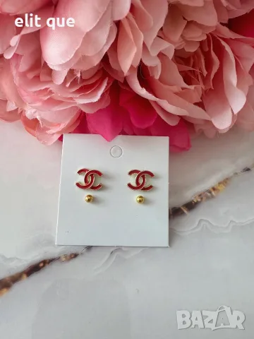 дамски обеци chanel , снимка 4 - Обеци - 55646634
