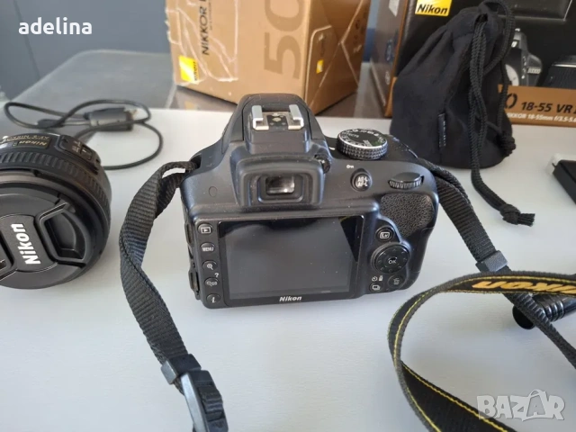 NIKON D3300 + 2 обектива + чанта + аксесоари, снимка 9 - Фотоапарати - 55076680