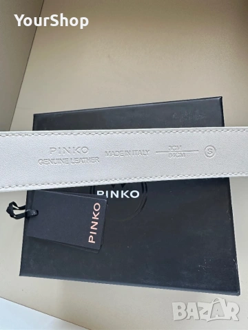 Черен, бял колан на Pinko, снимка 5 - Колани - 54048599