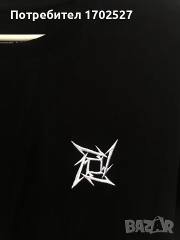 Metallica Ninja Star T-Shirt (тениска на Metallica с бродирано лого, размер M), снимка 2 - Тениски - 55333737