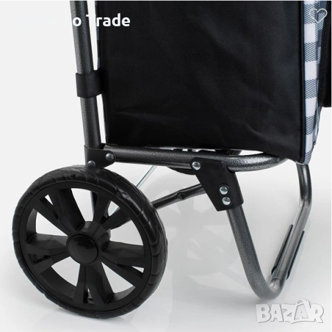 Пазарска количка Mercado Trade, Сгъваема, Каре , снимка 3 - Чанти - 55180823
